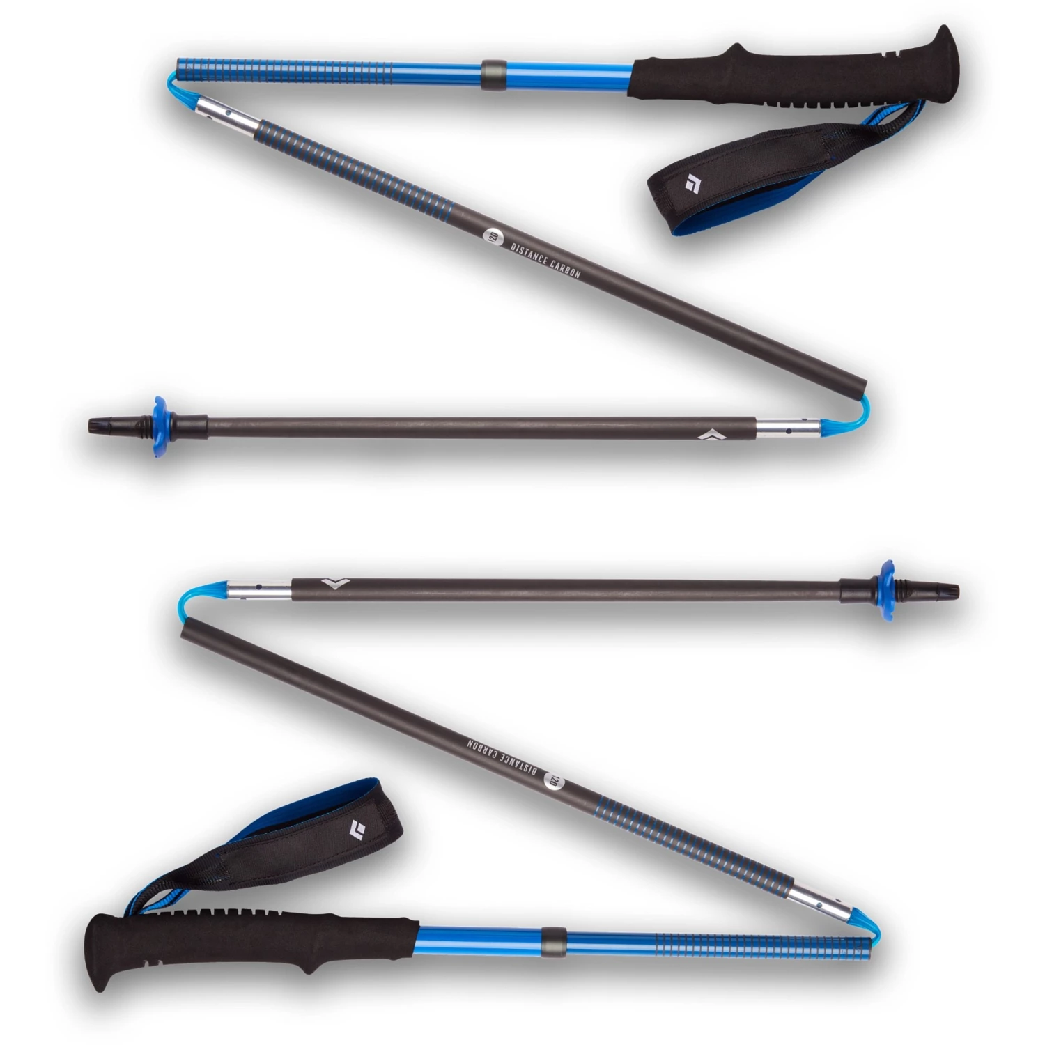 Black Diamond Trekkingstöcke Distance Carbon Z, Fitnessgerät (blau, 1 Paar, 125 Cm) 4 Black Diamond Trekkingstöcke Distance Carbon Z, Fitnessgerät (blau, 1 Paar, 125 Cm) – Bild 2