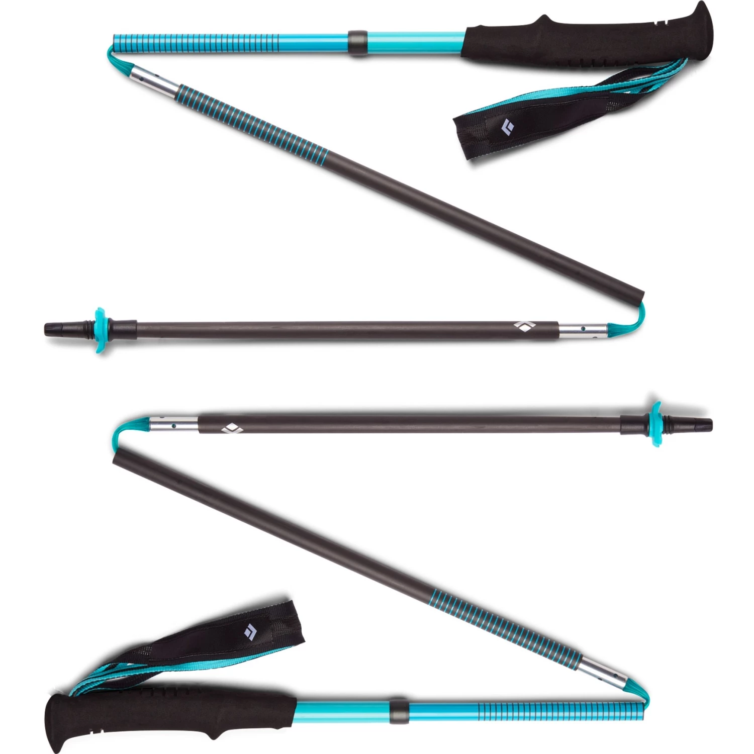 Black Diamond Trekkingstöcke Distance Carbon Z, Fitnessgerät (türkis, 1 Paar, 105 Cm) 4 Black Diamond Trekkingstöcke Distance Carbon Z, Fitnessgerät (türkis, 1 Paar, 105 Cm) – Bild 2