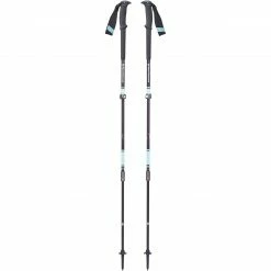 Black Diamond Trekkingstöcke Trail Pro (Damen), Fitnessgerät (schwarz/türkis, 1 Paar, 105-125 Cm)