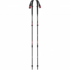 Black Diamond Trekkingstöcke Trail Pro, Fitnessgerät (schwarz/rot, 1 Paar, 105-140 Cm)