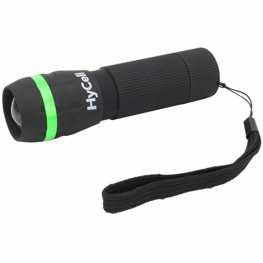 Taschenlampen HyCell Zoom-Flashlight 1W-LED, Taschenlampe (schwarz/grün) 4 Taschenlampen HyCell Zoom-Flashlight 1W-LED, Taschenlampe (schwarz/grün) – Bild 2