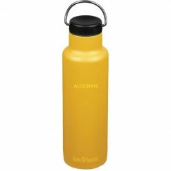 Trinkflaschen Klean Kanteen Trinkflasche Classic 800ml (gelb, Mit Schwarzem Loop Cap)