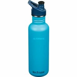 Trinkflaschen Klean Kanteen Trinkflasche Classic 800ml (hellblau, Mit Schwarzem SPORT CAP)