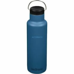 Trinkflaschen Klean Kanteen Trinkflasche Classic Narrow 532ml (blau, Mit Schwarzem Loop Cap)