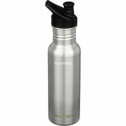 Trinkflaschen Klean Kanteen Trinkflasche Classic Narrow 532ml (edelstahl (gebürstet), Mit Schwarzem Sport Cap)