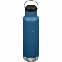 Trinkflaschen Klean Kanteen Trinkflasche Classic VI Vakuumisoliert, 592ml (dunkelblau, Mit Schwarzer Loop Cap)