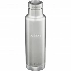 Trinkflaschen Klean Kanteen Trinkflasche Classic VI Vakuumisoliert, 750ml (edelstahl (gebürstet), Mit TKPro Pour Through Cap)