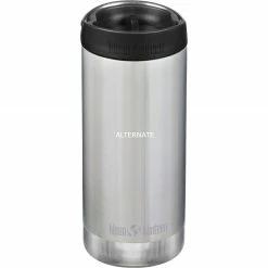 Trinkflaschen Klean Kanteen Trinkflasche TKWide VI Vakuumisoliert, 355ml (edelstahl (gebürstet), Mit Schwarzer Café Cap)