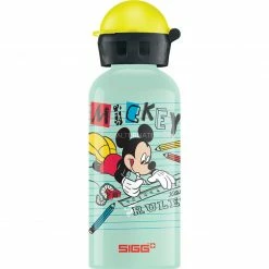 Trinkflaschen SIGG Alu KBT Mickey School 0,4 Liter, Trinkflasche (türkis)
