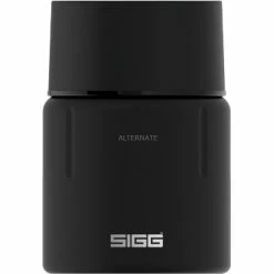 Trinkflaschen SIGG Thermobox Gemstone FJ Obsidian 0,5 L, Thermobehälter (schwarz, Ø 98mm)