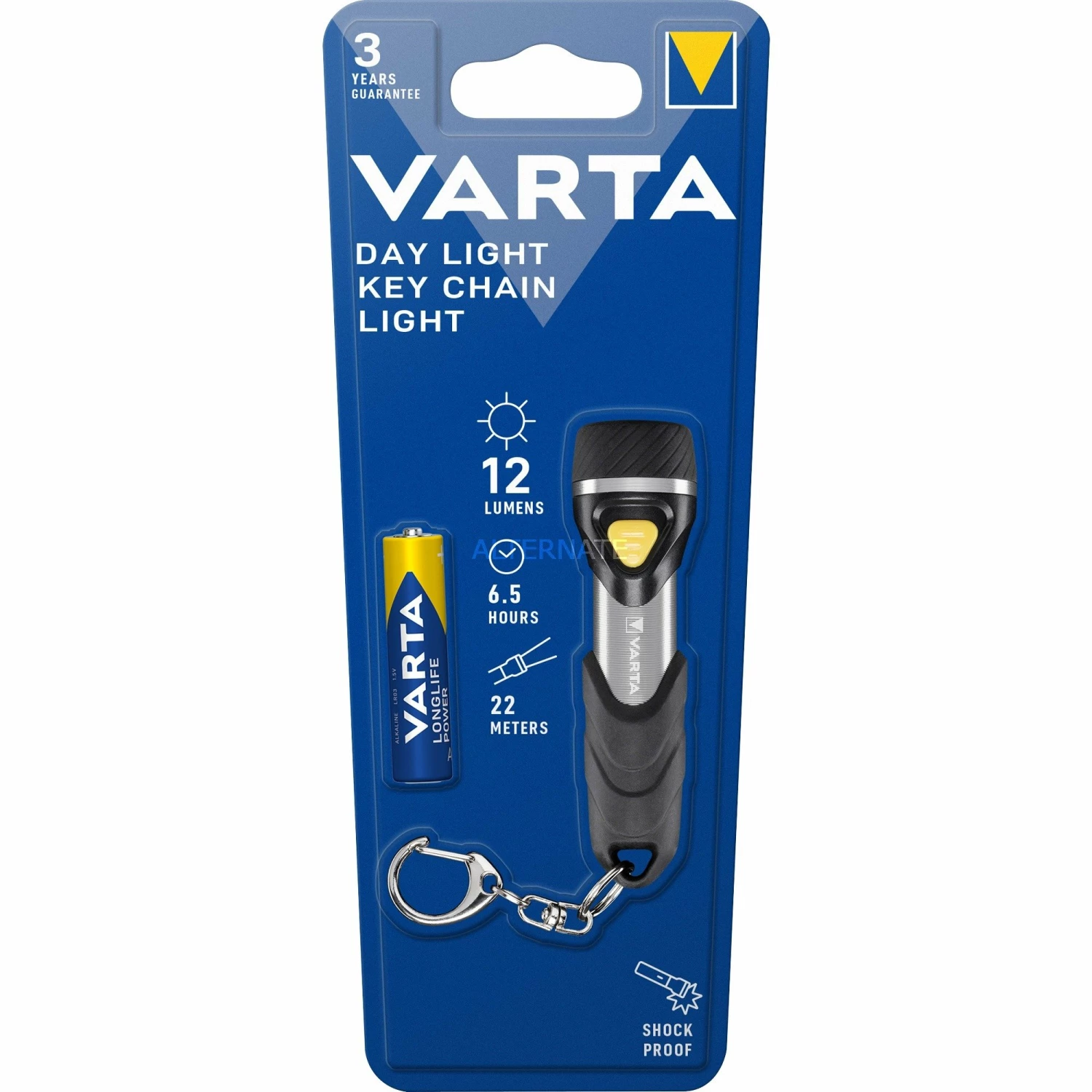 Taschenlampen Varta Day Light Key Chain Light, Taschenlampe (schwarz/silber) 3 Taschenlampen Varta Day Light Key Chain Light, Taschenlampe (schwarz/silber)