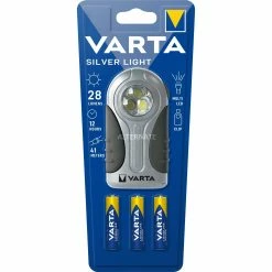 Taschenlampen Varta Silver Light, Taschenlampe (silber/schwarz)